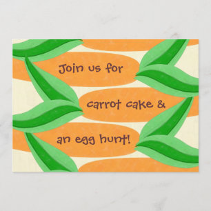 Invitation Le gâteau aux carottes et l'invitation de Pâques à