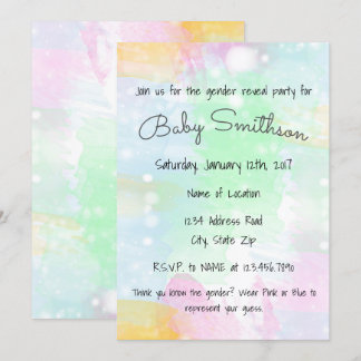 Invitation Le genre d'aquarelle indiquent l'invitation