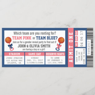 Invitation Le genre de billet de sports indiquent