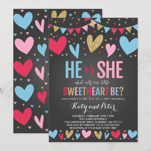 Invitation Le genre de Valentine indiquent la partie que