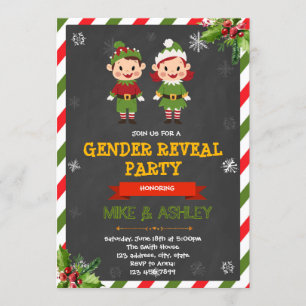 Invitation Le genre d'elfe de Noël indiquent l'invitation de
