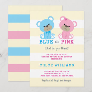 Invitation Le genre d'ours de nounours indiquent l'invitation