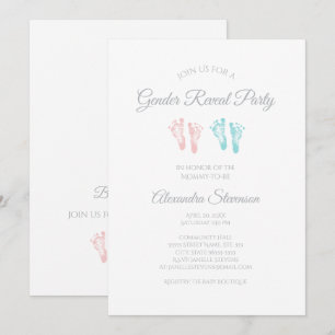 Invitation Le genre simple indiquent des empreintes de pas