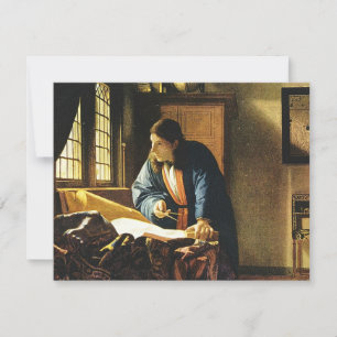 Invitation Le géographe de Johannes Vermeer (vers 1669)