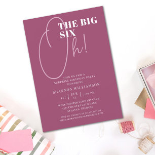 Invitation Le grand 60e anniversaire rose surprise