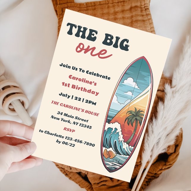 Invitation Le grand Surf tropical hawaïen Anniversaire (Créateur téléchargé)