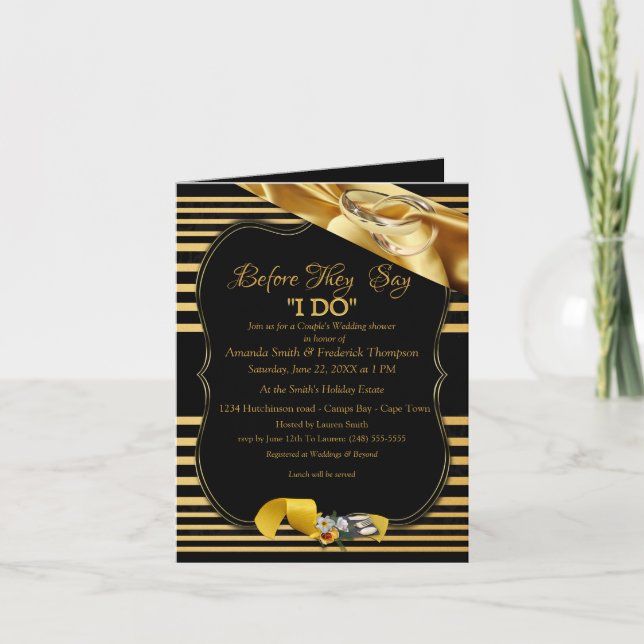 Invitation Le grand Wedding shower de Gatsby (Devant)