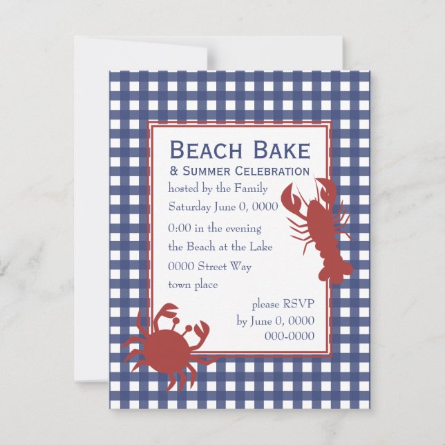 Invitation le homard et le crabe (Devant)