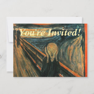 Invitation Le hurlement Munch Art Moderne Abstrait