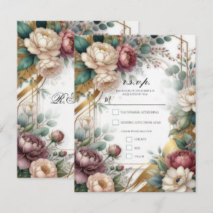 Invitation Le Jardin Floral Secret Doré Glam R.S.V.P.