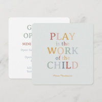 Le jeu est l'oeuvre de l'enfant Maria Montessori