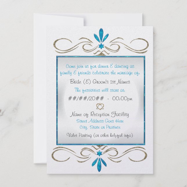Invitation Le judaïsme fleurit Réception Mariage Juif (Devant)