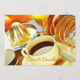 Invitation Le jus et Java viennent pour déjeuner