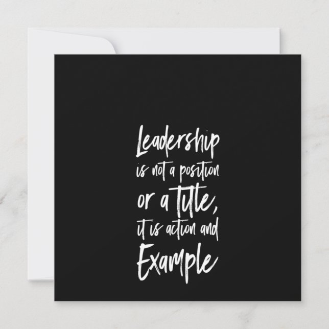 Invitation le leadership est un exemple (Devant)
