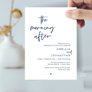 Invitation Le lendemain, brunch moderne après mariage