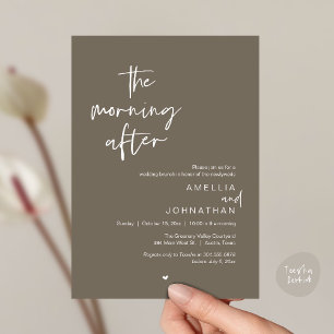 Invitation Le lendemain, brunch moderne après mariage