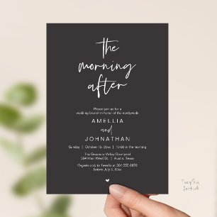 Invitation Le lendemain, brunch moderne d'après-mariage