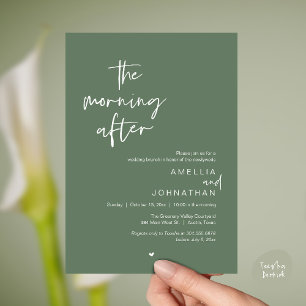 Invitation Le lendemain, brunch moderne d'après-mariage