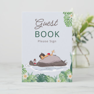 Invitation Le Livre de la Jungle Baby shower Livre d'invité