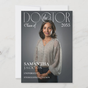 Invitation Le magazine photo Docteur Chic Doctoral