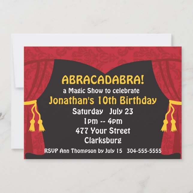 Invitation Le Magic Show (Devant)