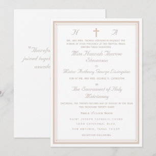 Invitation Le Mariage Catholique Raffiné
