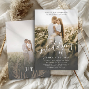 Invitation Le Mariage De Black & White Photo Mariage