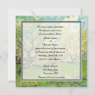 Invitation le mariage de la religion, verger de Van Gogh en f