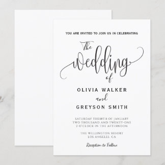 Invitation Le Mariage de l'invitation