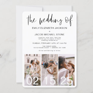 Invitation Le Mariage du code QR minimaliste Simple