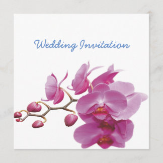 Invitation Le mariage peu coûteux d'orchidées empaquette des