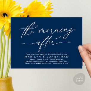 Invitation Le matin après le Brunch Moderne Mariage Elopement