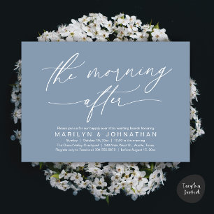 Invitation Le matin après le Brunch Moderne Mariage Elopement