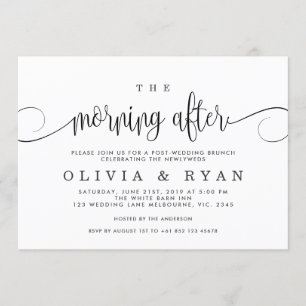 Invitation Le matin après l'invitation de brunch après le mar