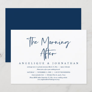 Invitation Le matin d'après, Mariage Elopement Brunch