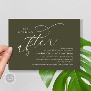 Invitation Le matin suivant, Post Mariage Brunch Merci