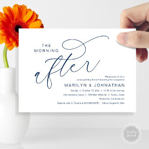 Invitation Le matin suivant, Post Mariage Brunch Merci