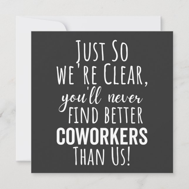 INVITATION LE MEILLEUR CADEAU POUR QUITTER LES COWORKERS (Devant)