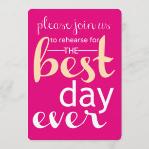 Invitation Le meilleur jour épousant jamais la répétition