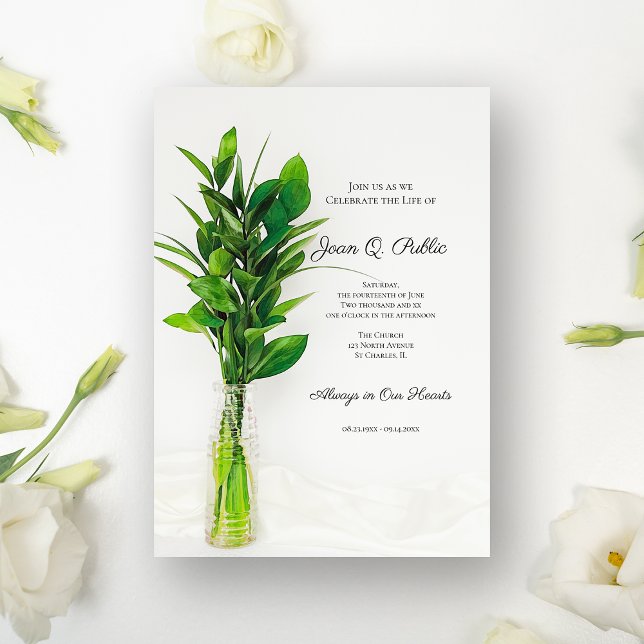 Invitation Le Mémorial de la fête blanche de la vie (Créateur téléchargé)