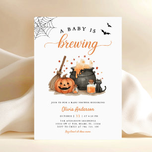 Invitation Le mignon bébé brasse le Baby shower d'Halloween