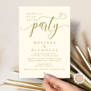 Invitation Le New Mr and Mrs, Mariage Elopement Dinner Party