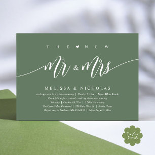 Invitation Le New Mr and Mrs, Modern Mariage Dinner Party