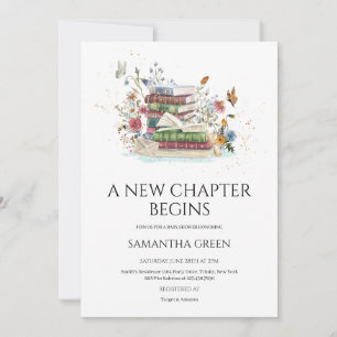 Invitation Le nouveau chapitre commence le Baby shower