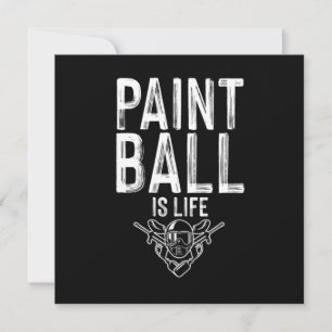 Invitation Le Paintball est vie Paintball Joueur Marqueur Cad
