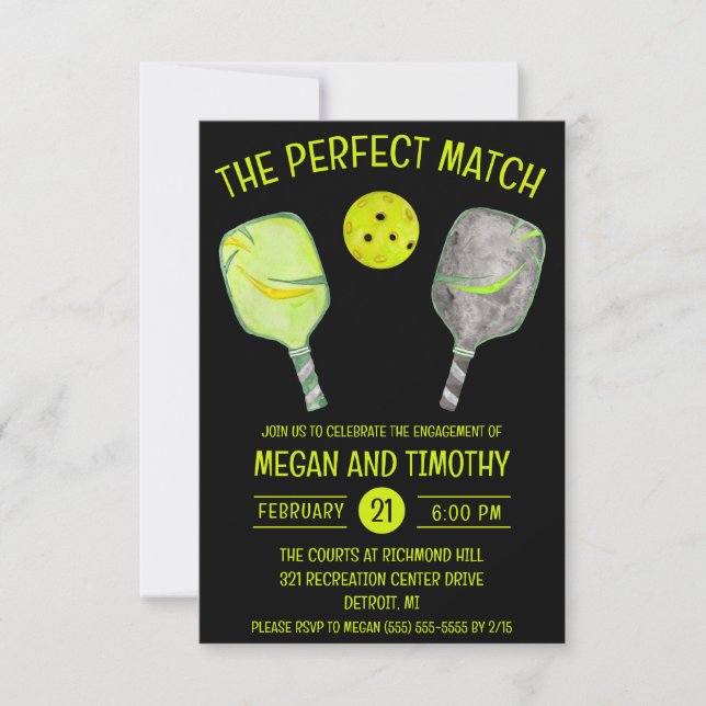 Invitation Le Parfait Match ! Parti d'engagement de Picklebal (Devant)