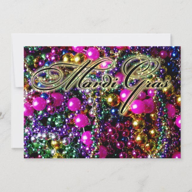 Invitation Le parti Mardi Gras "lance" l'modèle d'invitation (Devant)