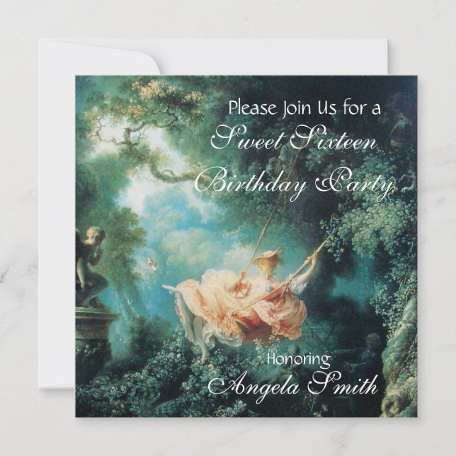 INVITATION LE PARTI SWING, SWEET SIXTEEN (Devant)