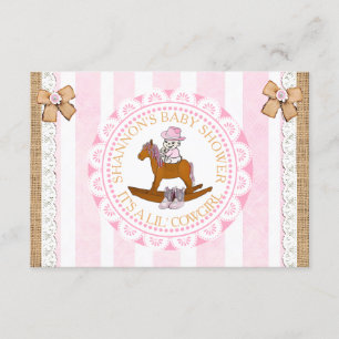 Invitation Le pays de la fille Lil' Cowgirl et le Baby shower