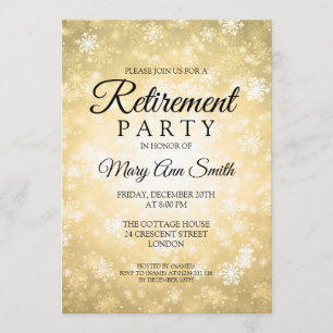 Invitation Le pays des merveilles élégant d'hiver d'or de